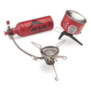 photo representation of the MSR Whisperlite Universal camp stove