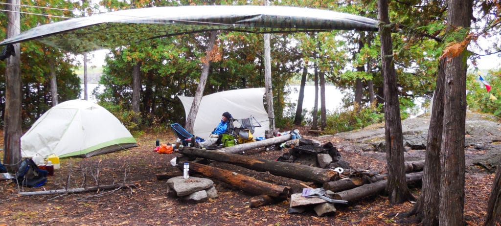 Camping at BWCA Camp Site