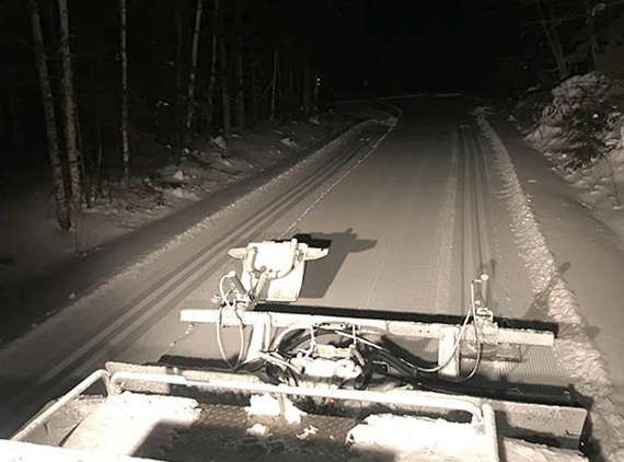 Pisten Bully grooming the Sugarbush Ski Trails