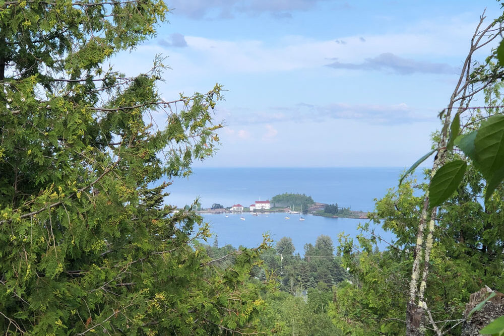 View of Grand Marais Harbor from Sweetheart's Bluff