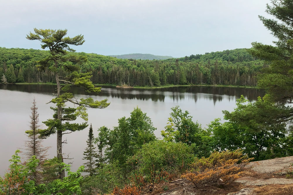 A view of Lake Agnes from above - Superior Hiking Trail - Lutsen, MN